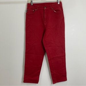 Lauren Jeans Co Ralph Lauren Women' Jeans Size 10p Red Denim Cotton Jeans Wm